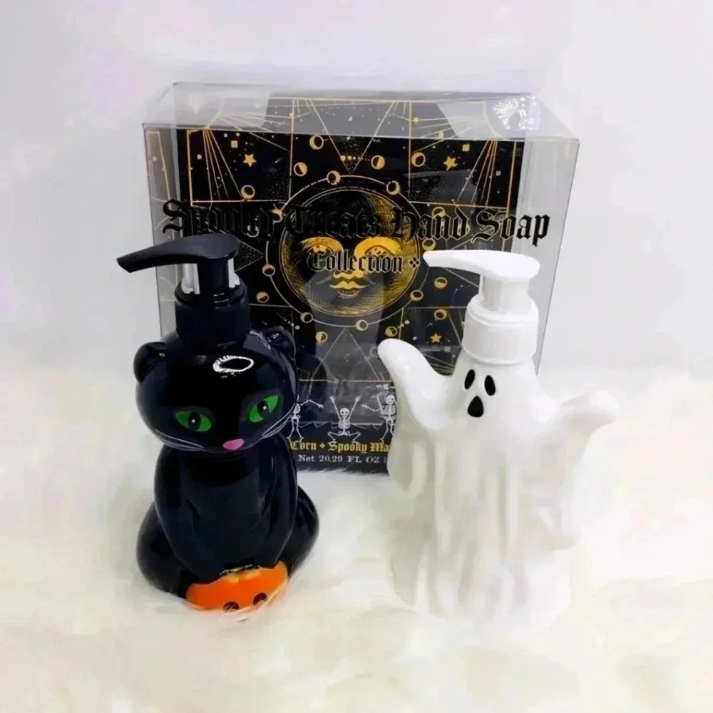 Maison De Base Spooky Treats Hand Soap Collection, Black Cat & Ghost‎ Halloween